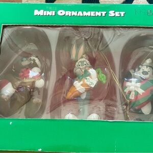 Warner Brothers - Bugs, Pepe & Scooby Mini ChristmasOrnament Set 1998